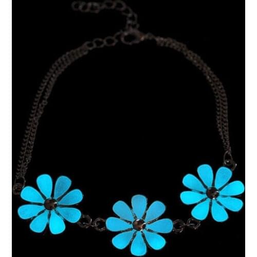 Fashion Alloy Luminous Bracelet Silver Love Heart Star Flower Fashion Creative Womens Bracelet Gift Bracelets for Women