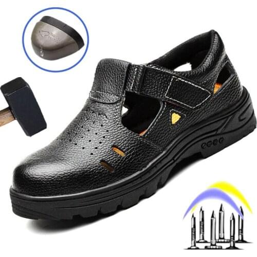 Mens Safety Shoes Men Work Shoes Boots Steel Toe Work Boots Men Lightweight Construction Protective Anti-smash Puncture Proof