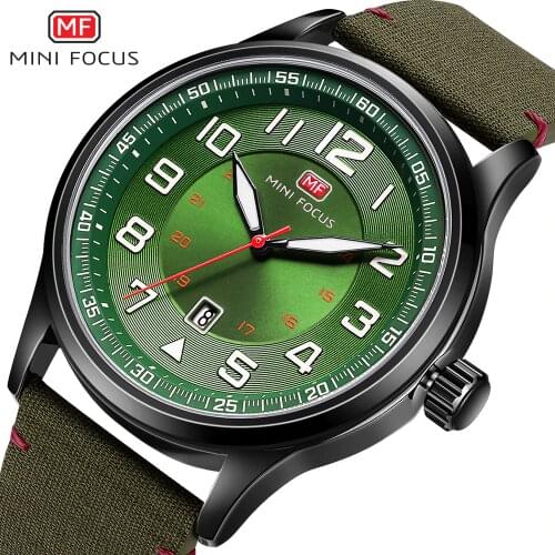 MINI FOCUS 2020 Casual Sport Watch Men Army Wrist Watches For Men Quartz Camouflage Calendar Waterproof Green Top Luxury Brand