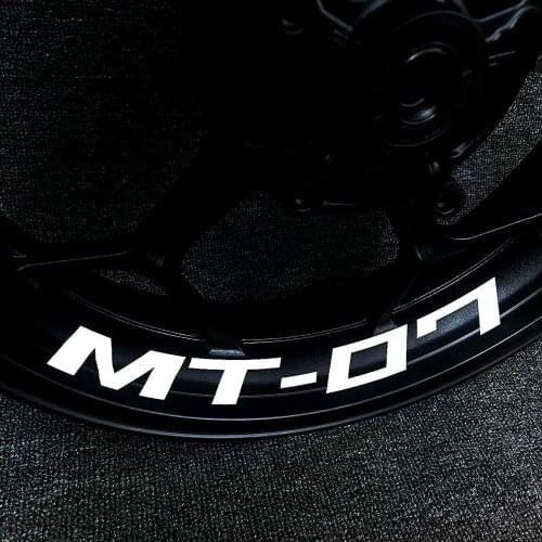 A Set Of For Yamaha Mt-07 Motorcycle Modified Wheel Hub 17 Inch Decal Decorative Rim Logo Waterproof High Reflective Stickers