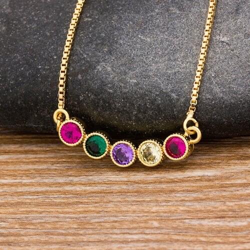 Delicate Bohemian Pendant Choker Necklace For Women Cubic Zirconia Fashion Jewelry Chain Necklace Charm Accessories Party Gift