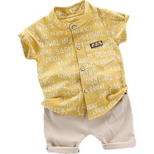 New Toddler Clothing Summer Baby Boy Clothes Suit Children Cartoon Shirt Shorts 2Pcs/Sets Infant Casual Costume Kids Tracksuits