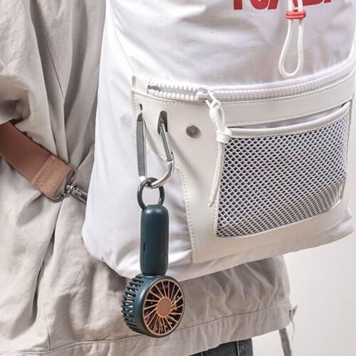 CPDD Mini Handheld Air Cooler Carabiner Portable Fan USB Charging Small Personal Cooling Tools for Home Office Outdoor Travel