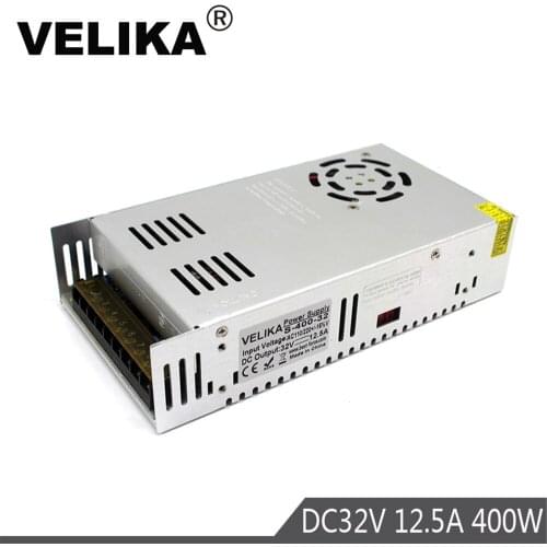 Adjustable Power Supply DC32V 12.5A 400W SMPS Transformers 220V 110V AC to DC32V Power Driver for CNC CCTV Stepper Motors Light