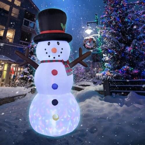 Christmas Inflatable Snowman 8FT 240cm LED Light Snowman Christmas Decorations for Lawn Decor Indoor Outdoor New Year Home Decor