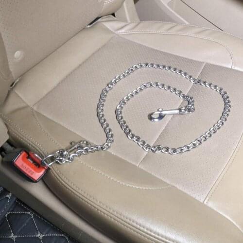 Dog Seat Belt Heavy Duty with Double Clip Stainless Steel No-chew Resistant Dog Car Leash for Vehicle