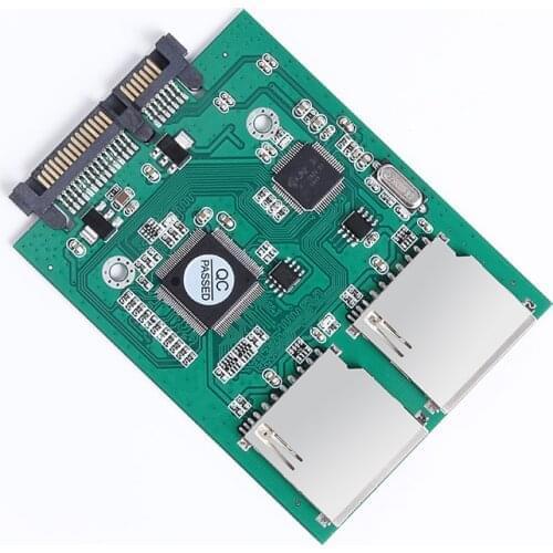 SP New 2 Port Dual SD SDHC MMC RAID to SATA Adapter Converter Support All SD Card 2.5inch sata