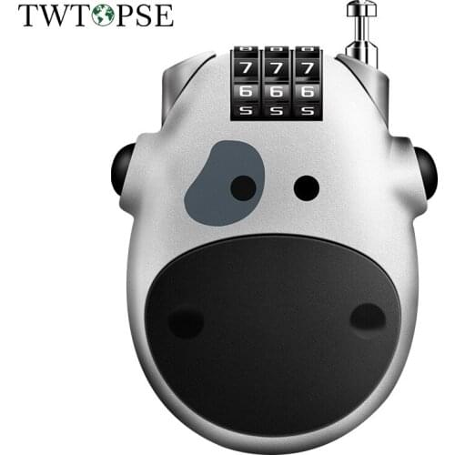 TWTOPSE MINI Cable Bike Bicycle Lock Cow Password Helmet Lock Portable Cycling MTB Road Bike Motorbike Helmet Lock Accessories