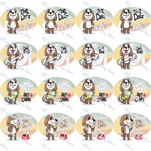 WL Grosgrain Ribbon Cartoon Dog Gift Wrapping Hair Bow Diy Party Decoration Craft Supplies Animal Collar 16-75mm