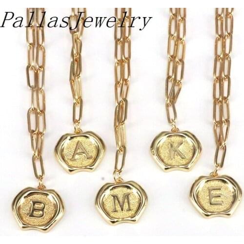 10Pcs Gold Color Alphabets letters necklace fashion link chain necklace for women high quality accessories for women jewelry