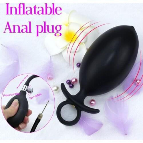3sizes Separate Inflatable Analplug Silicone Butt Toy Anal Dilator Expandable No Vibratoranal Plug Filled Large Pump Dildo Adult