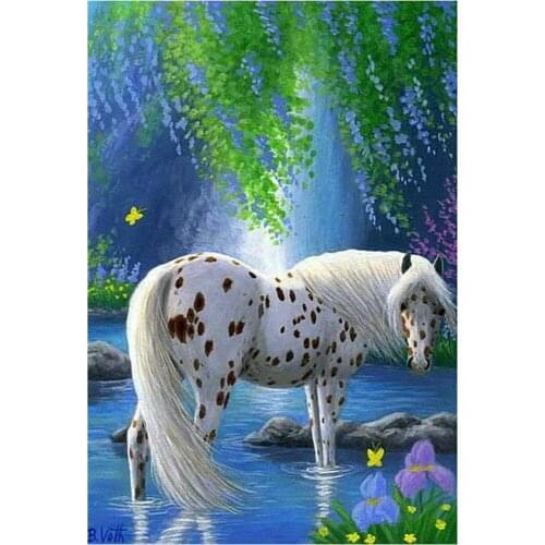 5D Diy Diamond Painting Cross Stitch horse Needlework Crystal square Diamond arts mosaic rhinestones Full Diamond Embroidery