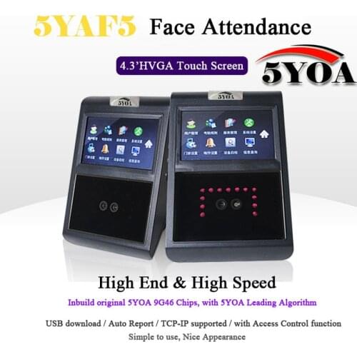 5YOA 5YAF5 Face Facial TCP IP Attendance Access Control Biometric Time Clock Recorder Employee Electronic Standalone Reader