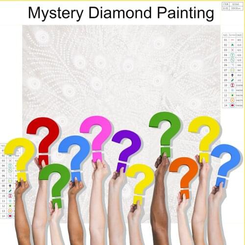 SJDIYD Special Shape Mystery Diamond Painting Mysterious Picture Diamond Embroidery Cross Stitch Unknown Gift Blind Box Painting