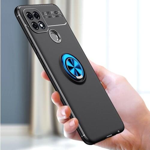 Car Mount Full Protective Cover For OPPO A15 Case Shockproof Finger Ring Stand Phone Cover For OPPO A 15 Funda