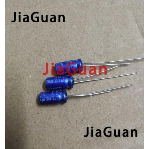 50PCS NEW ELNA RBP2 50V2.2UF 5X11MM blue robe 2.2uf 50v audio electrolytic capacitor R2B 2.2uF/50V BP 50V 2.2uF