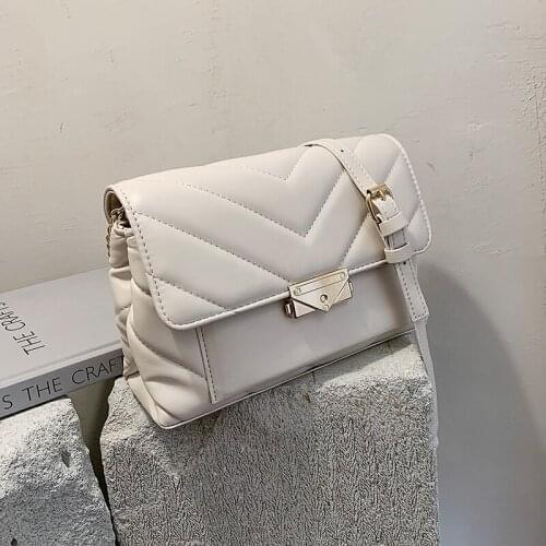 Small PU Leather Crossbody Bags for Women 2020 Trend Hand Bag Womens Branded Trending Chain Luxury Travel Shoulder Handbags
