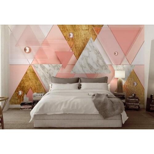Wall papers home decor Modern geometry large wallpaper murals For living room bedrooms 3d stereo TV background wall