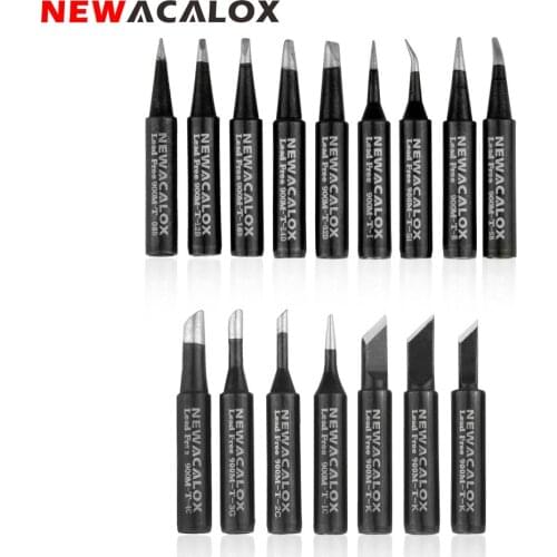 NEWACALOX 16pcs Lead-free Soldering Iron Tips 900M Welding Tips for 936,937,907,HAKKO,Yihua Soldering Iron/Soldering Station