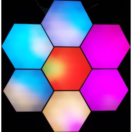 USB DIY Sound Music Sync Sensitive Hexagon Modular Honeycomb Panel Led Night Lamp Wall Light Room Decoration