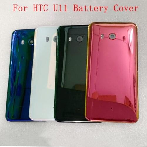 Original Battery Cover Rear Door With Camera Lens+Flash Light+Logo For HTC U11 U11 Life Back Glass Cover Replacement