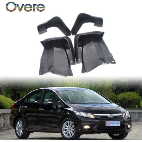 OVERE Car Front Rear Mudguards For Honda Civic 2006 2007 2008 2009 2010 2011 Car-styling Mudflaps Accessories 1Set Mud Flaps