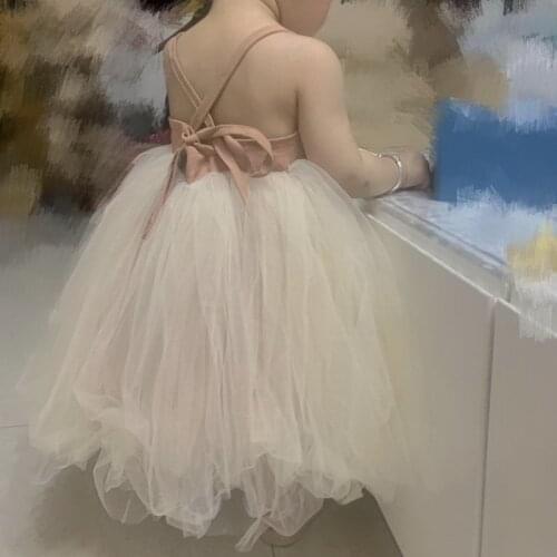 Baby Girls Dress Fluffy Tulle Suspender Dress Children Summer Princess Dress Toddler Dresses X79