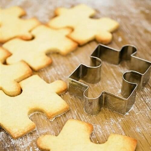 Durable Puzzle Shape Stainless Steel Cookie Cutter DIY Home Kitchen Baking Mould Cookies Biscuit Fondant Cutter Mold