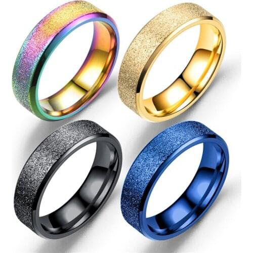 Yingwu Top Quality 5 Colors Polish Rings for Women Men Finger Ring Titanium Steel Ring Fashion Jewelry Accessories