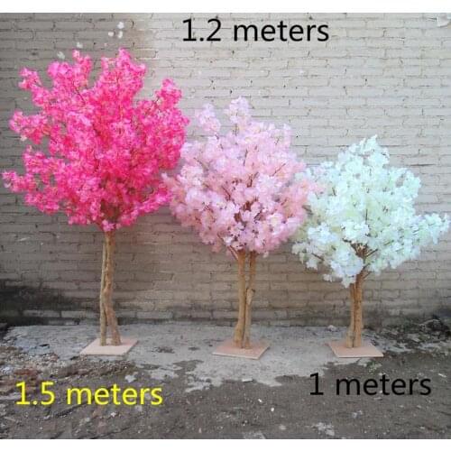 1m 2m 1.5m white Artificial Cherry Flowers Tree Simulation Fake Peach Wishing Trees for home decor Wedding Centerpieces Deco
