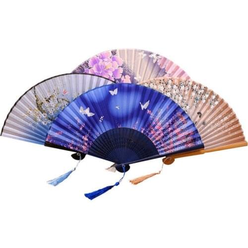 1pcs Chinese style classical folding fan dance performance decoration bamboo fan wedding birthday party holiday gift