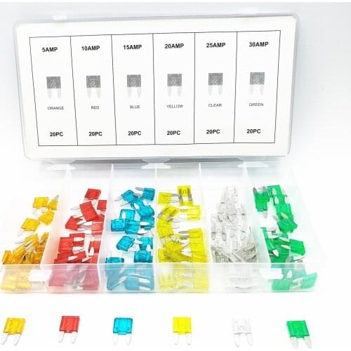 120PC car insurance piece aluminum piece fuse set car insurance piece insert small size 4S shop