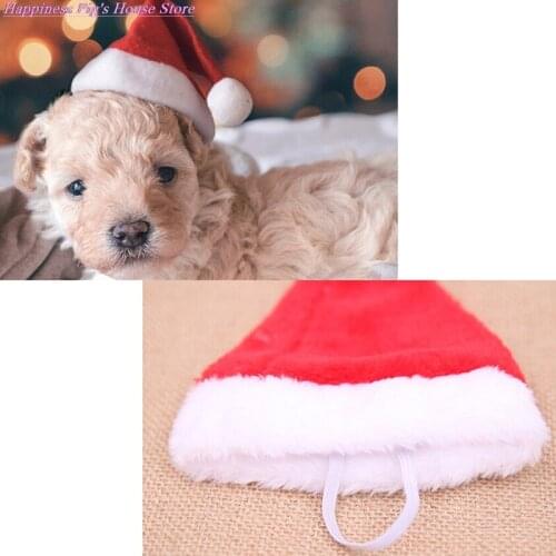 1X Cute Pet Cat Dog Red Christmas Hat Santa Claus Warm Winter Hat Cap Xmas Pets New Year Pet Care Hat