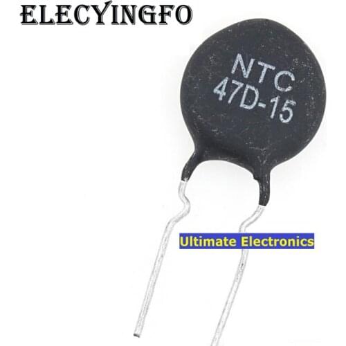50pcs Thermistor NTC47D-15 47D-15 47D15 15MM Diameter Negative Temperature coefficient