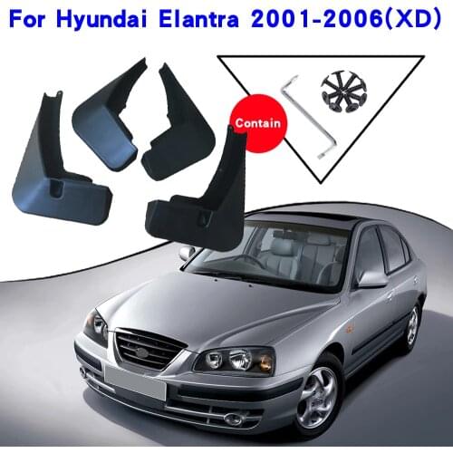 Car Fender Accessories For Hyundai Elantra 2001-2006 XD 3rd Gen Mudguards Splash Guards Fender Mudflaps Car Fender Mud Flaps