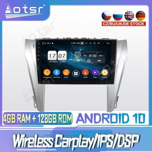 Android 10 PX6 128G For TOYOTA CAMRY 2014 2015 Carplay Car DVD GPS Navigation Auto Radio Stereo Multimedia Player HeadUnit 2Din