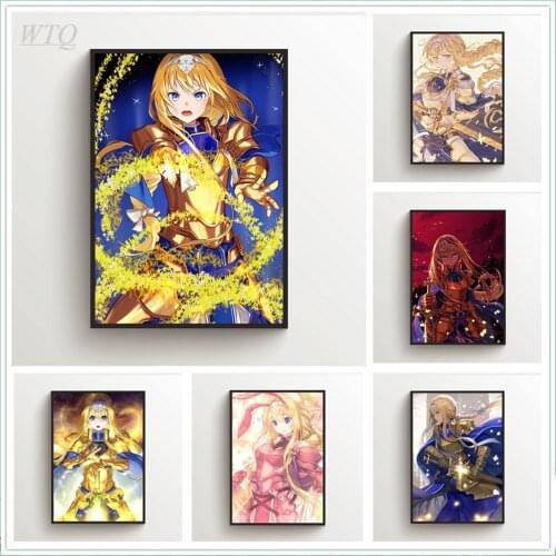 Anime Posters Sword Art Online Alice Schuberg Wall Decor Posters Wall Poster Canvas Painting Wall Art Picture Home Decoration