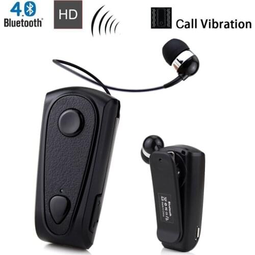 DAONO Earphones Wireless Bluetooth 4.0 Earphones with Calls Vibration Remind Wear Clip Handsfree for Driving