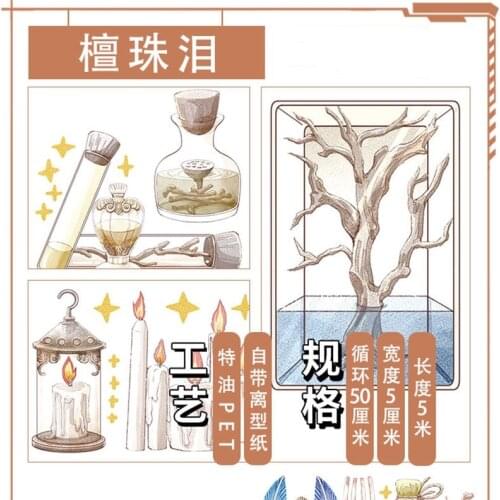 Water Bottle Feather Wall Painting PET Washi Tapes Bullet Journal Masking Tape Adhesive Tape DIY Scrapbooking Washi Stickers