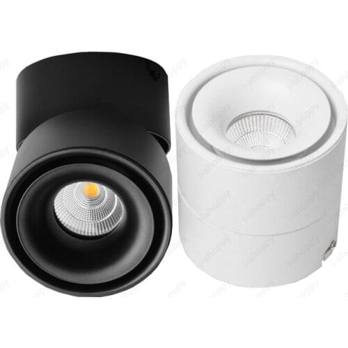 Dimmable 5W/7W/10W/12W LED COB Ceiling Down Light Picture Spot Lamp Fixture Adjustable Hotel Store Black/White Shell