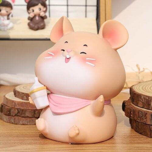 Year of the Rat Chinese Zodiac Decoration Creative Cute Children Saving Box Female Small Money Box