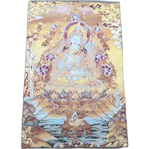 China old Tibet silk Thangka like hanging painting fengshui Tibetan Padmasambhava statue