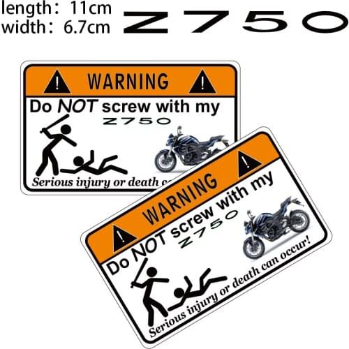 KODASKIN Motorcycle Cheap 2D Creative Warning Sticker Decal for Z750 Accessories