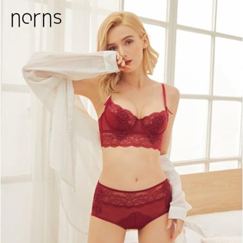 Norns Women Bra Set Models French Sexy Thin Gathering Adjustment Lace Underwear Set High Waist Lingerie