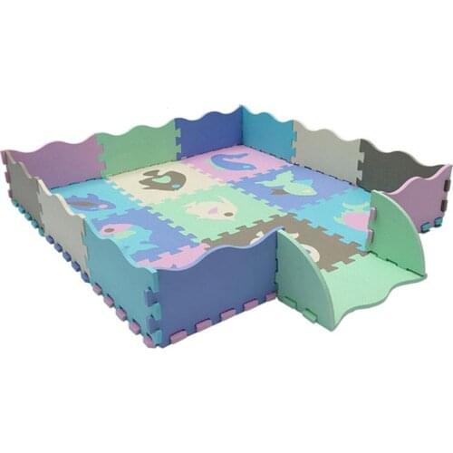25 Pcs/Lot EVA Foam Baby Play Mat with Fence Childrens Mat Floor Mats Thick Carpet Toys Kids Educational Toys Activity Pad