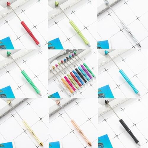 5pcs Beaded Metal Pen Party Gifts Wedding Favors Valentines Day Gift Creative Bead Pen DIY Ball Pen Personality Gift Brides
