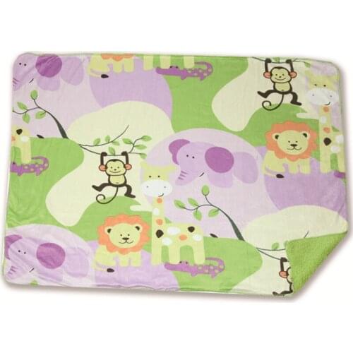 Cartoon Zoo Animals Newborn Babies Blanket Pet Cat Dog Super Cuddle Soft Plush Kids Blankets Gift Throw 100x75cm