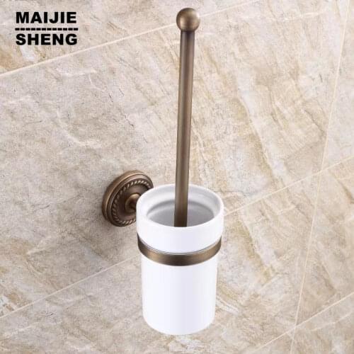 Archaize toilet brush holder set All copper cup bathroom toilet bathroom hardware accessories