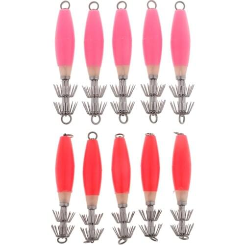 Pack Of 10 Squid Hook Bait Deep Sea Fishing Hook For Cuttlefish Sleeve-fish
