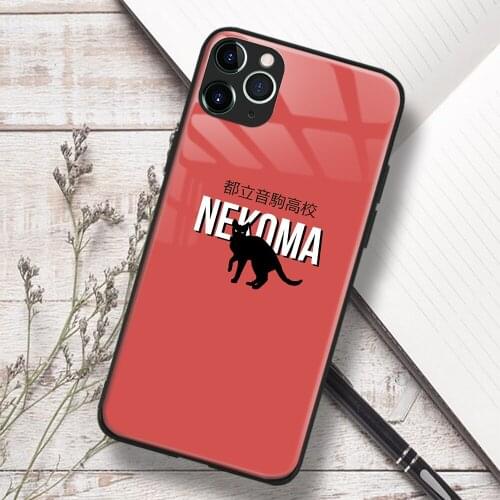 Nekoma High Haikyu!! Anime Soft TPU Glass Phone Case for IPhone SE 6s 7 8 Plus X Xr Xs 11 12 Mini Pro Max Samsung